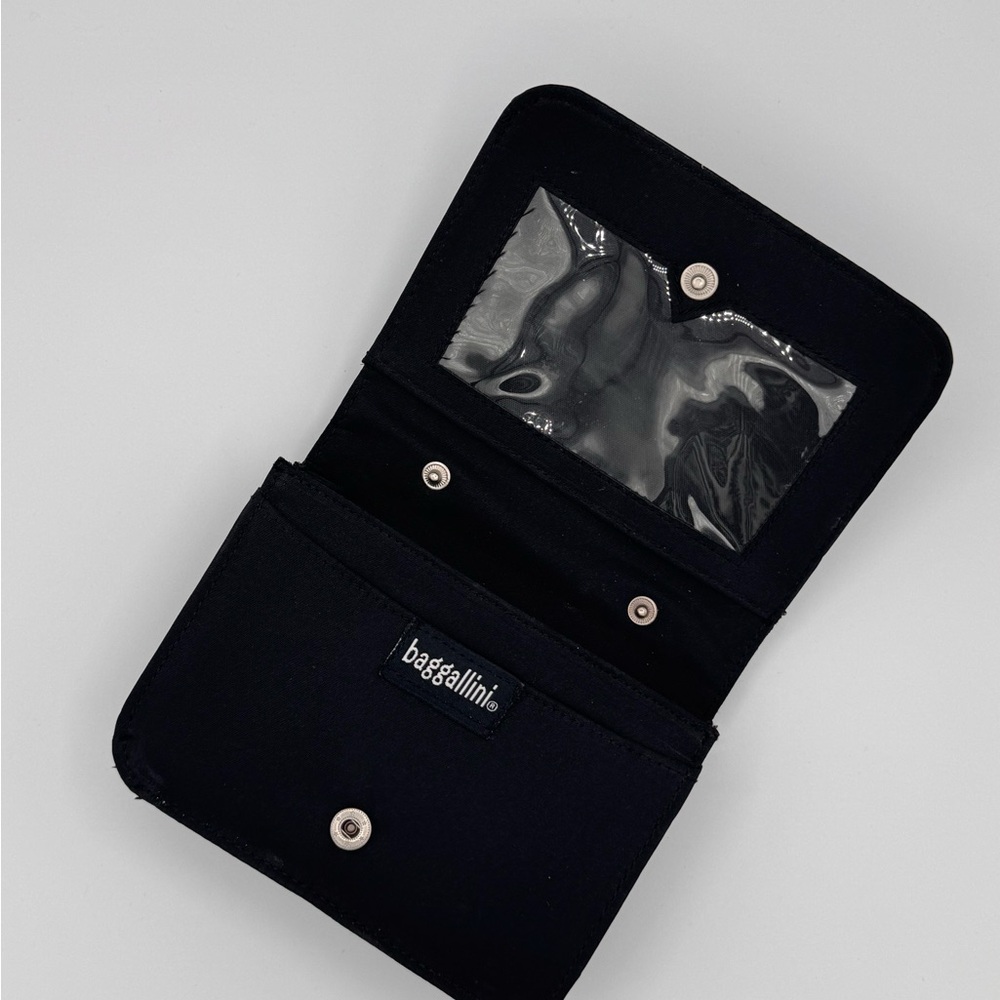 Baggallini Small Multi Pocket Wallet Removable Cross Body Shoulder Bag Black